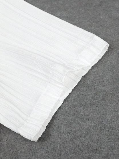 Elevate Your Everyday Style with the Manfinity Homme Solid Button-Up Shirt & Drawstring Waist Pants Set