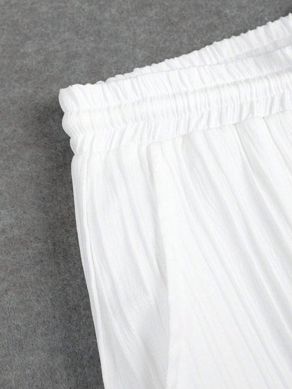 Elevate Your Everyday Style with the Manfinity Homme Solid Button-Up Shirt & Drawstring Waist Pants Set