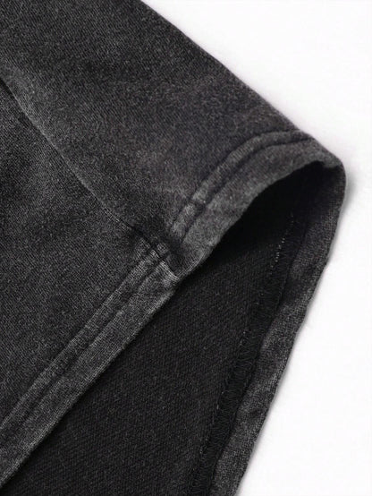 Elevate Your Summer Wardrobe with the Manfinity EMRG Men's Slogan Printed Round Neck T-Shirt - Casual Style for Every Street Adventure